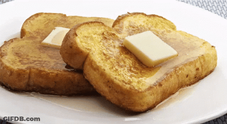 Two Toast Bread With Butter GIF