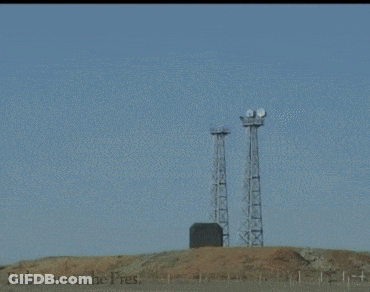 Two Towers On A Hill Robomustache Press GIF
