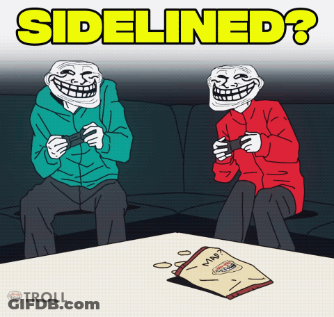 Two Trolls Playing Video Game Sidelined GIF
