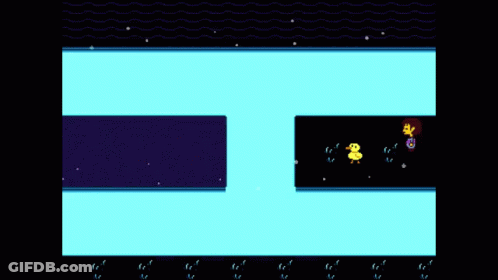 Two Video Game Characters On Blue GIF