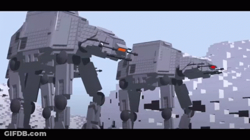 Two Walkers In Snowy Field GIF