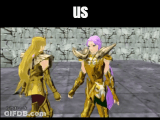Two Warriors With Us Above Them GIF