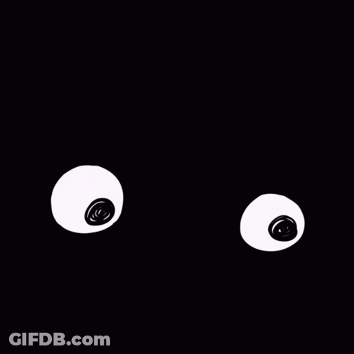 Two White Circles With Black Swirls GIF