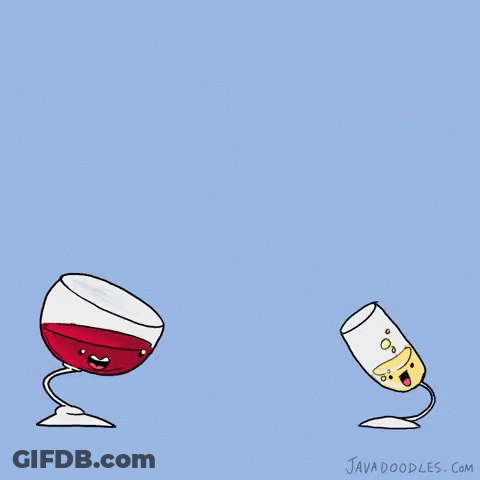 Two Wine Glasses Toasting Javadoodles.com GIF