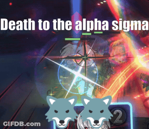 Two Wolves With Death To Alpha Sigma GIF