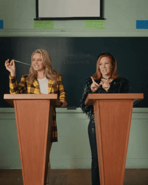Two Woman School Debate GIF