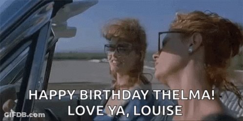 Two Women Are Driving A Car And One Of Them Is Wearing Glasses . GIF