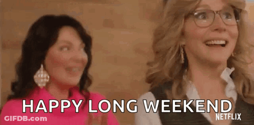 Two Women Are Standing Next To Each Other With Their Mouths Open . GIF