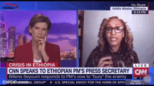 Two Women Are Talking On A Cnn Channel GIF