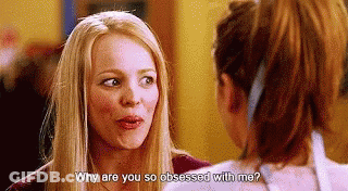Two Women Are Talking To Each Other And One Is Asking The Other Why Are You So Obsessed With Me ? GIF