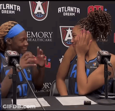 Two Women At Microphones Atlanta Dream GIF