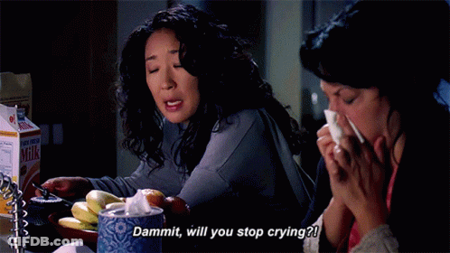 Two Women At Table With Milk Carton One Says Dammit Will You Stop Crying GIF