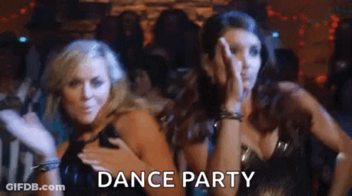 Two Women Dancing At Club Dance Party GIF