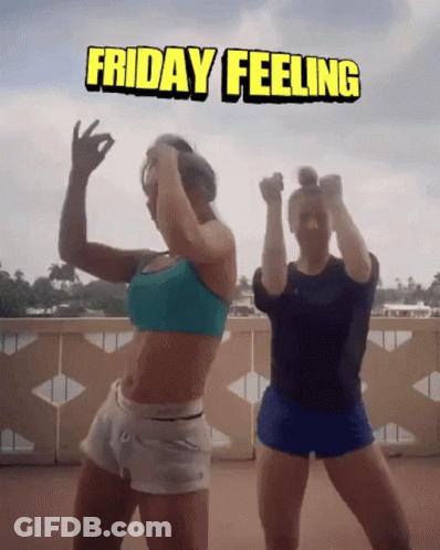 Two Women Dancing Friday Feeling GIF
