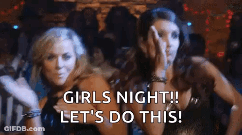 Two Women Dancing Girls Night Let's Do This GIF