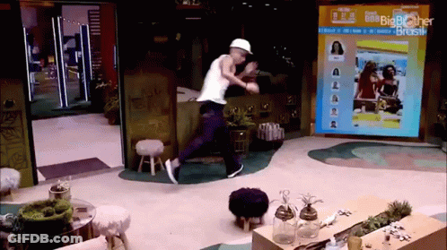 Two Women Dancing In Front Of Workapoll Circle GIF