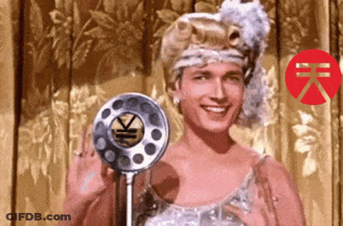 Two Women Dancing On Balcony Holding Hands GIF