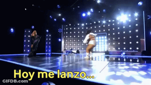 Two Women Dancing On Stage Hoy Me Lanzo GIF