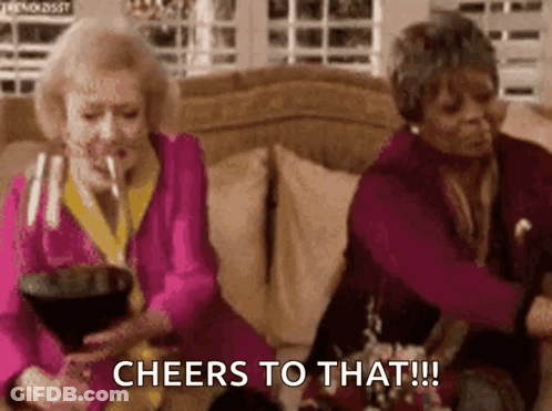 Two Women Drinking Wine Cheer GIF