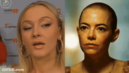 Two Women Face Close Up GIF