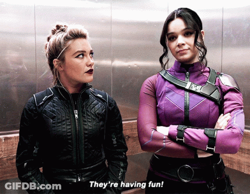 Two Women Having Fun GIF