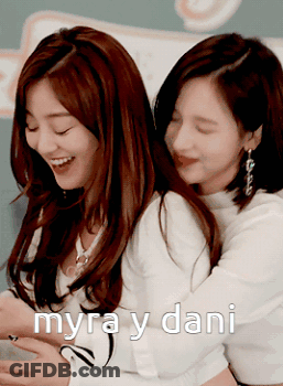 Two Women Hugging With Myra Y Dani GIF