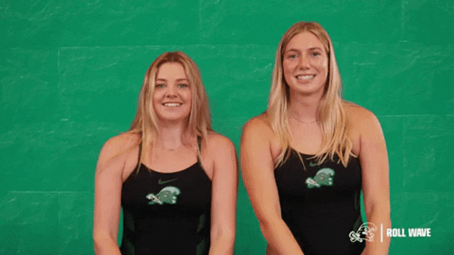 Two Women In Bathing Suit Rock Paper Scissors GIF
