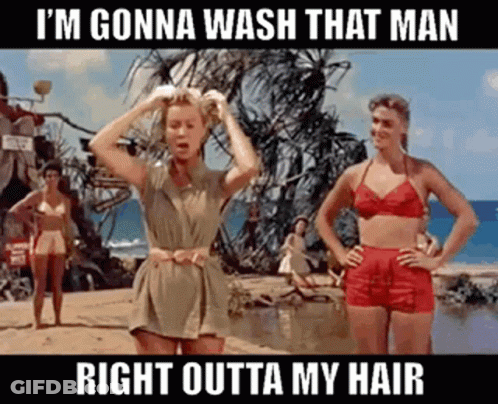 Two Women In Bikinis On Beach GIF