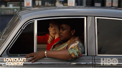 Two Women In Car Lovecraft Country GIF