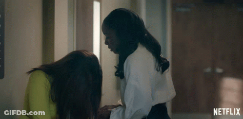 Two Women In Hallway Netflix GIF