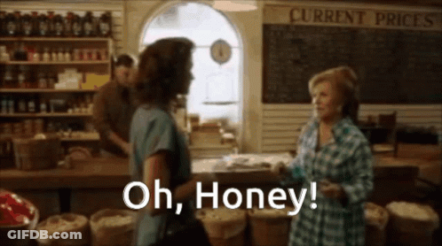 Two Women In Store One Saying Oh Honey GIF