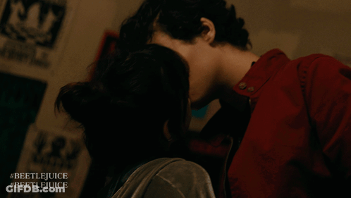 Two Women Kissing Dark Room #Beetlejuice #Beetlejuice GIF