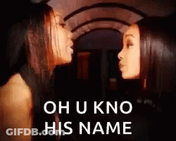 Two Women Kissing Oh U Kno His Name GIF