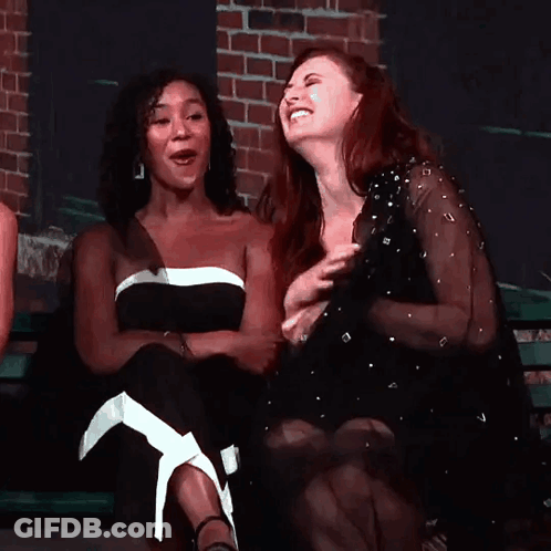 Two Women Laughing GIF