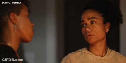 Two Women Looking At Each Other Tumblr GIF