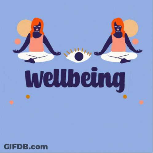 Two Women Meditating Wellbeing Can't Wait GIF