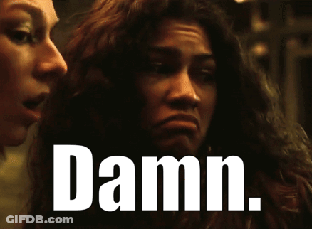 Two Women Next To Each Other With Damn GIF