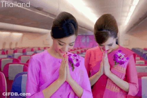 Two Women On Airplane Thailand GIF