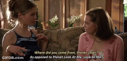 Two Women On Couch Asking Where Did You Come From GIF