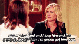 Two Women On Couch One Saying I'm Going To Fight For Him GIF