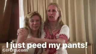 Two Women Say I Just Peed My Pants GIF
