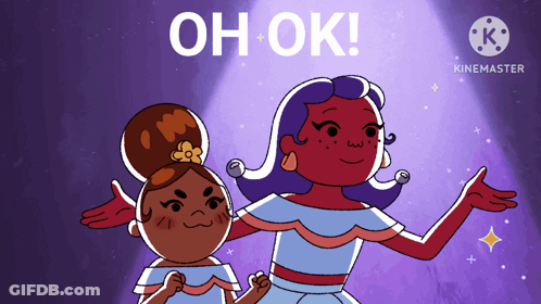 Two Women Saying Oh Ok GIF