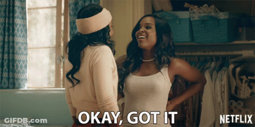 Two Women Saying Okay Got It GIF