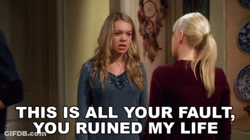 Two Women Saying This Is All Your Fault You Ruined My Life GIF