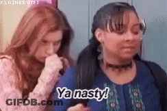 Two Women Saying Ya Nasty GIF