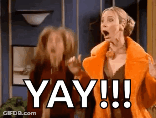 Two Women Saying Yay GIF
