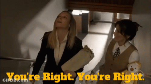 Two Women Saying You're Right GIF