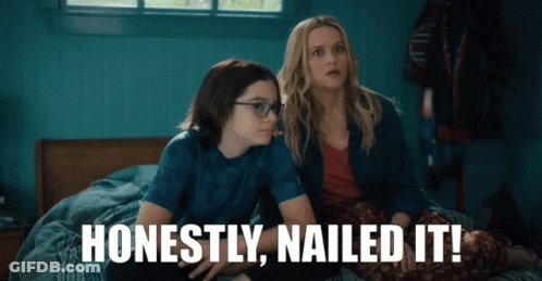 Two Women Sitting On Bed Honestly Nailed It GIF