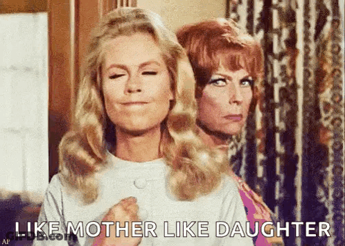 Two Women Standing Making Funny Face GIF