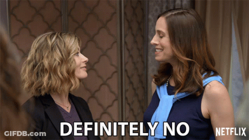 Two Women Standing With Definitely No Text GIF